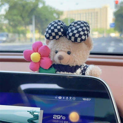 Plush car ornaments cute: Car ornaments - sunflower-black-and-blue-cute-bear-screen-ornaments