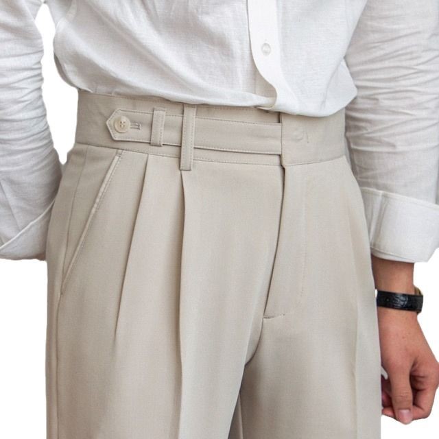 Foreign Trade, British Men's Casual Commuting Anti-wrinkle Nine-point Pants, Versatile Retro Designer Niche Trendy Pants_voghion.com