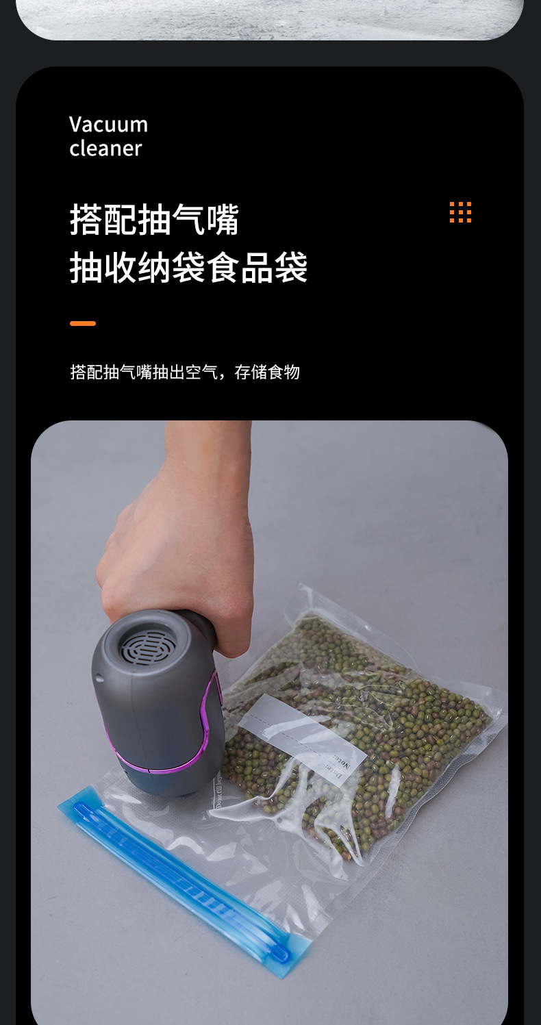 Cross-Border Car Vacuum Cleaner, Three-In-One Wireless Charging, High-Power, Household Handheld, High Suction, Portable for Car and Desktop Use