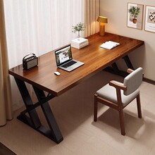 实木腿书桌电脑桌卧室家用阅读办公桌台式学生写字桌简易电脑桌子