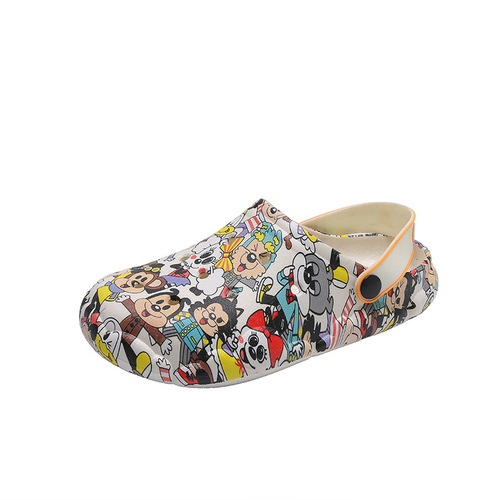  Spring Croc Shoes Couple New Women's Beach Garden Shoes Outdoor Baotou Outerwear PVC Casual Sandals for Men