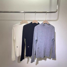 2024秋冬新款打底半高领长袖羊毛毛衣百搭毛衣经典女士修身显瘦