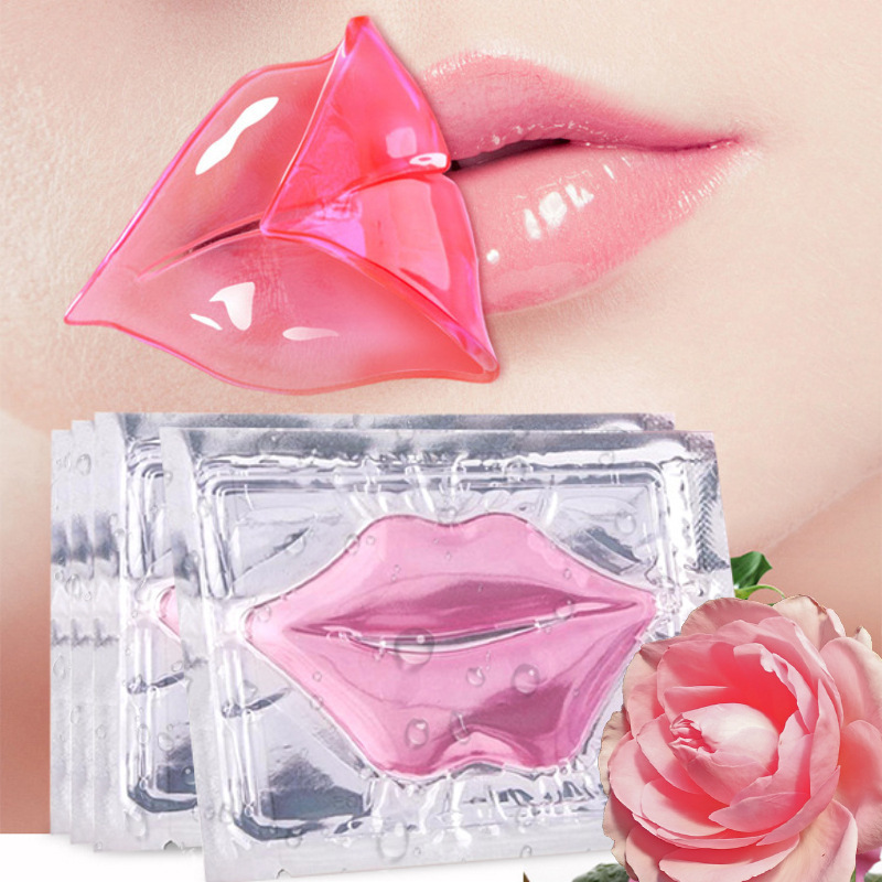 Cross border exclusive rose lip mask lip care rose crystal lip mask without logo neutral packaging lip patch