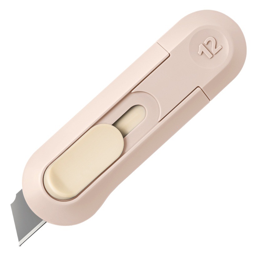 Deli NS065 mini portátil cuchillo de arte papel pintado cuchillo expreso cuchillo de talla cuchillo de alto valor de color seguro rebote automático