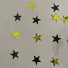 4 м зеркальные черно-золотые чередующиеся звёзды