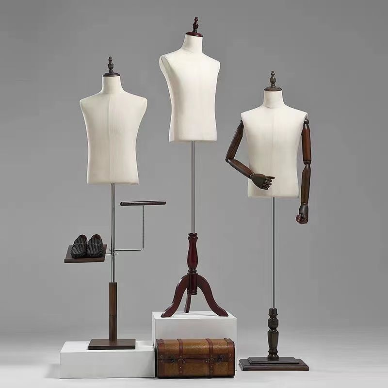 Modelo de ropa de hombre accesorios de mujer todo el cuerpo plataforma percha de ropa de ventana de hombre estante de exhibición de busto falso cuerpo humano tienda de ropa modelo rack
