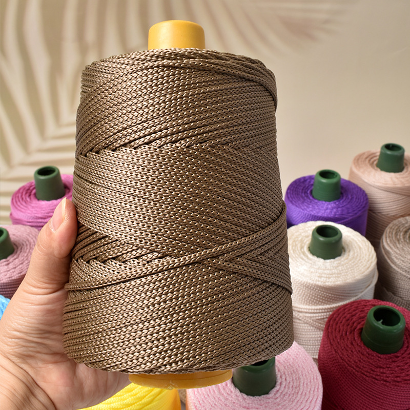 2mm轻体冰丝线冰麻线夏季遮阳帽手编diy钩包坐垫毯子空心亮丝