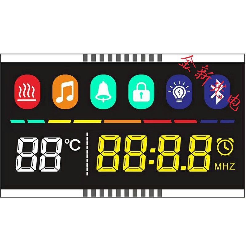 (2개) 세그먼트 디스플레이 VA LCD JX2268 반전 이미지 HD 자동차 디스플레이 공장 직접 판매