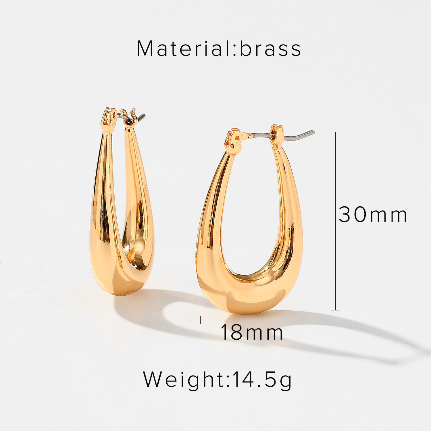 Nihaojewelry Wholesale Jewelry Simple Copper Gold-plated Geometric Earrings display picture 31