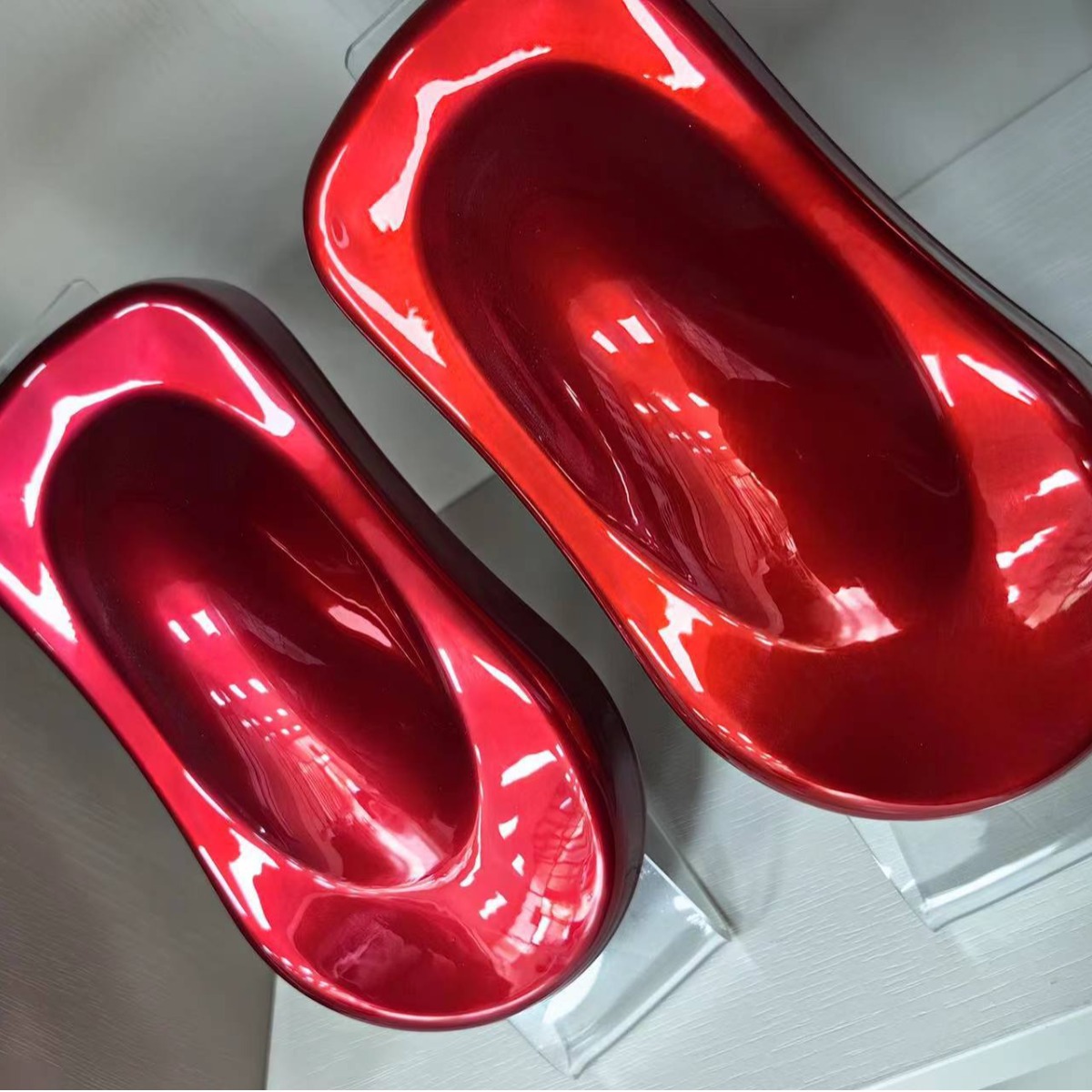 仿电镀金属粉末涂料 双涂静电粉末 电镀红色热固性粉末