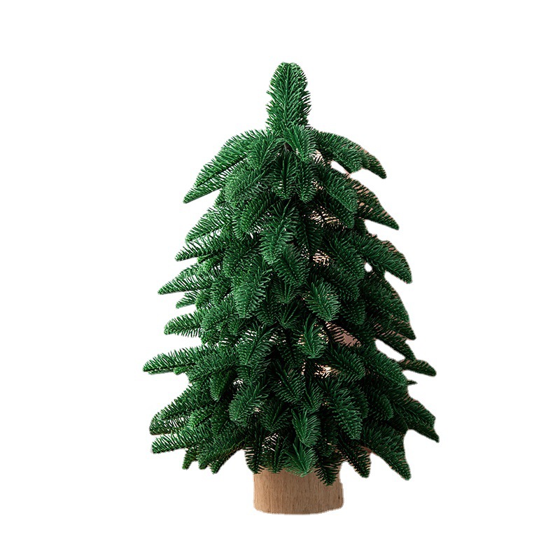 Gangheng árbol de Navidad verde 55cm simulación norbison PE hoja mini flocado decoración del árbol de Navidad árbol de nieve de lujo