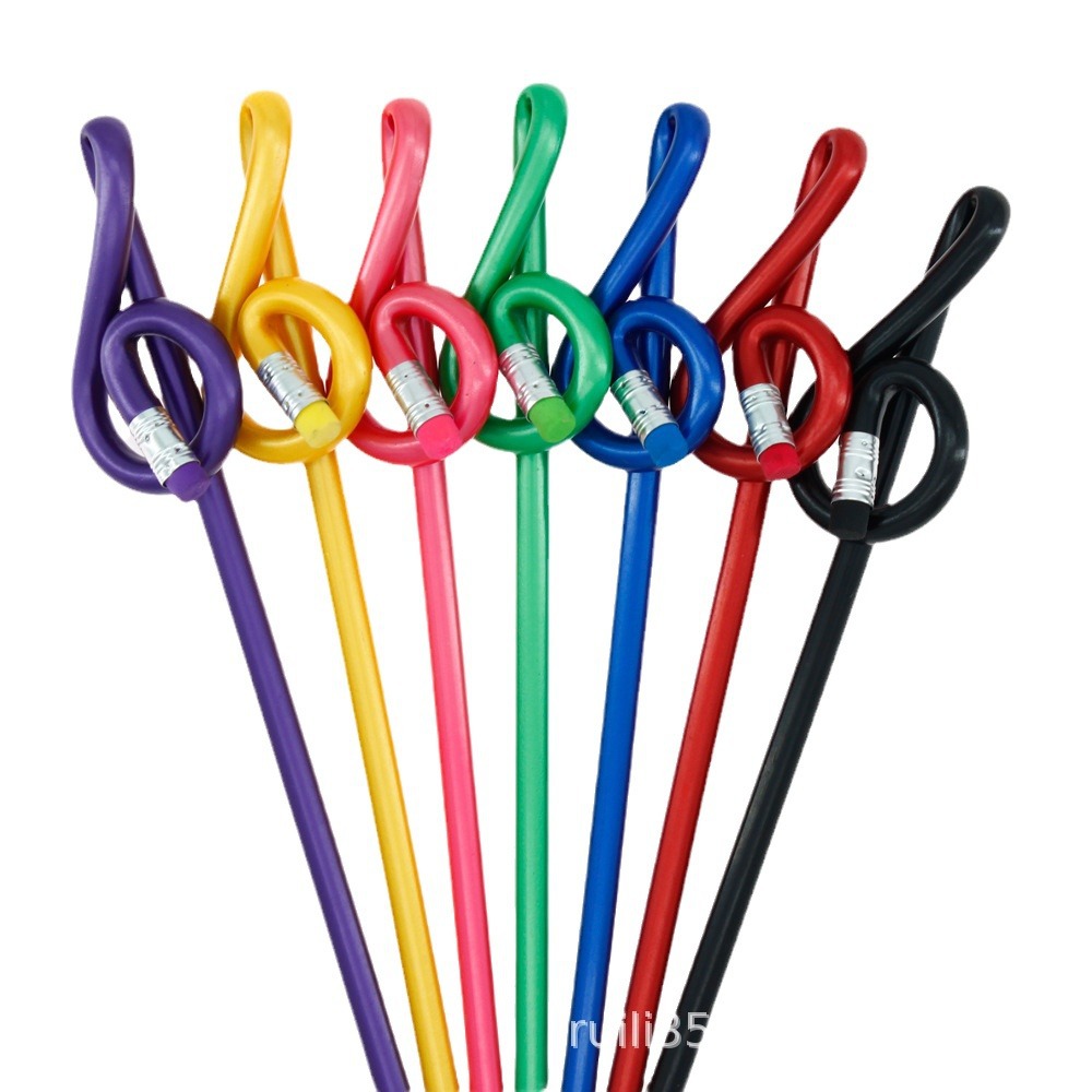 Fábrica al por mayor música regalo creativo lápiz música regalo UE plástico imitación madera alta nota lápiz