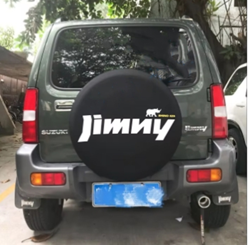 Jimny Spare Tire Cover for Trailers and Rvs, Thickened Pvc Leather, Sunproof and Dustproof, Universal Tire Protection