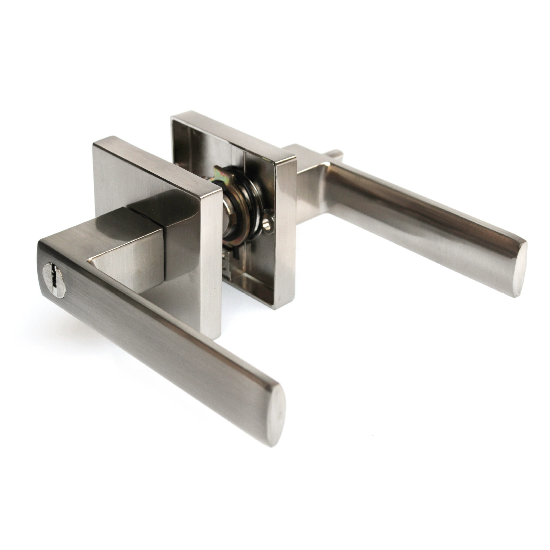 Фабрика Прямые поставки цинковый сплав трехполюсный замок ручки дверь спальни ванная комната квадратный дверной замок проход деревянный замок дверной ручки