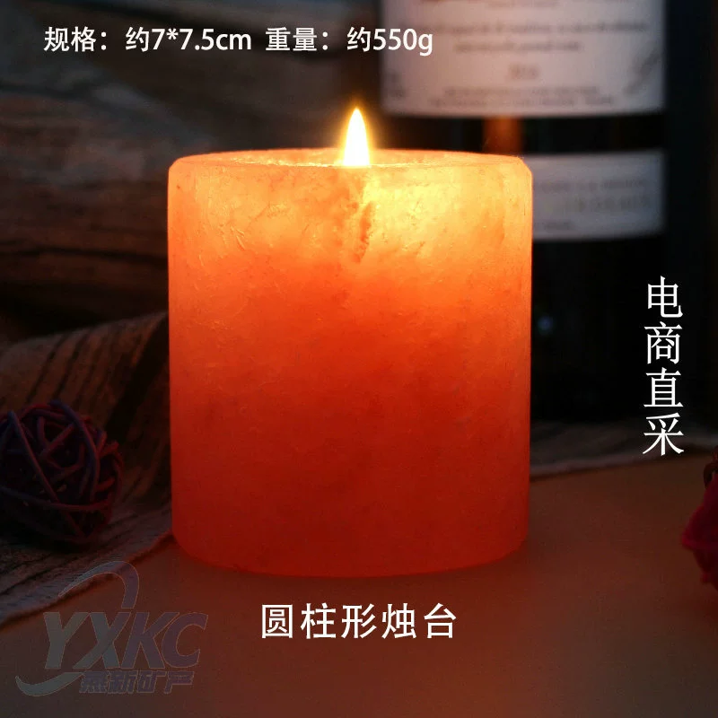 Цилиндрический подсвечник Гималайский Хрустальный Соляной Светильник Креативный романтический подсвечник Будда Йога Украшения для медитации Ночной свет