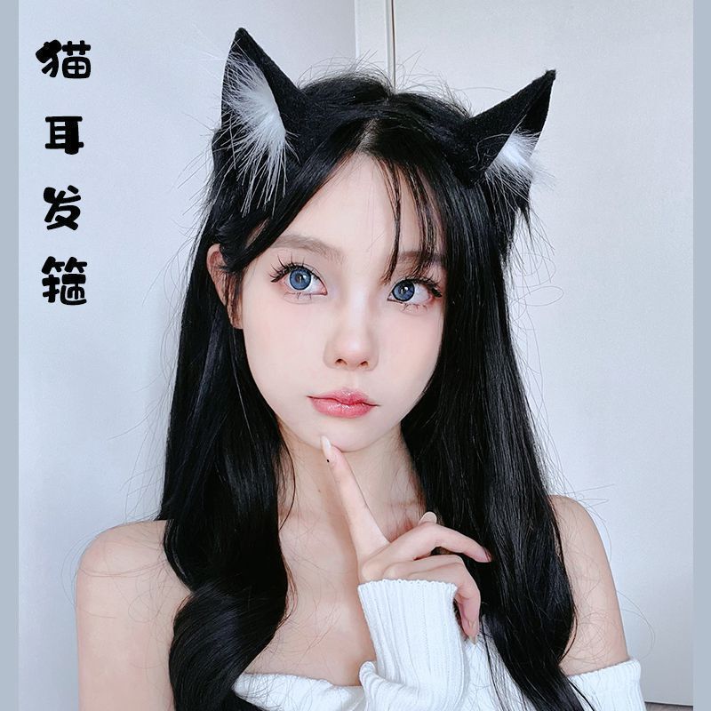 Cat Ears Headband cos Artificial Stereo Animal Ears Cute Plush Ears lolita Photo Decoration Hair Accessories