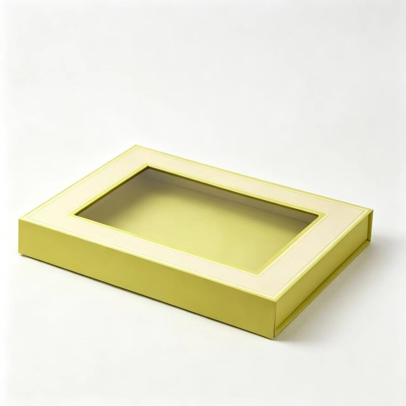 Guangzhou Pvc Windowed One-Piece Magnetic Folding Box Souvenir Book-Style Clothing Box Small Batch Customization