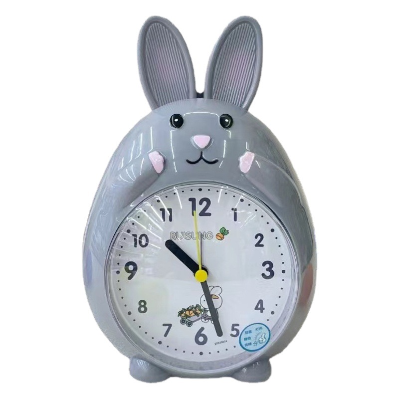 Fábrica al por mayor Snooze conejo reloj de alarma de doble tono de voz reloj de alarma especial para niños caminar es muy preciso puede temporizar el reloj de alarma