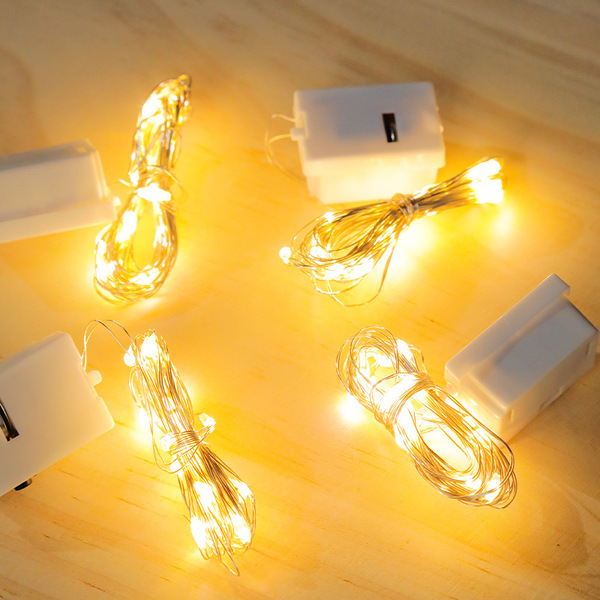 Led gift box cake bouquet decoration copper wire lantern light…
