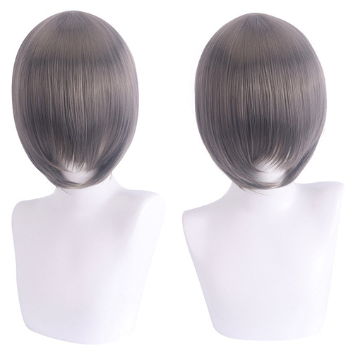 Lord Shengda cosplay wig face-reducing short hair thickened version face-reducing short hair colorful bobo wig