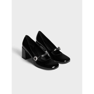 Thick-soled Heightening High Heels, Thick Heels, Versatile Flats, Retro JK Shoes, Women's 2024 Spring and Summer New French Mary Jane Shoes