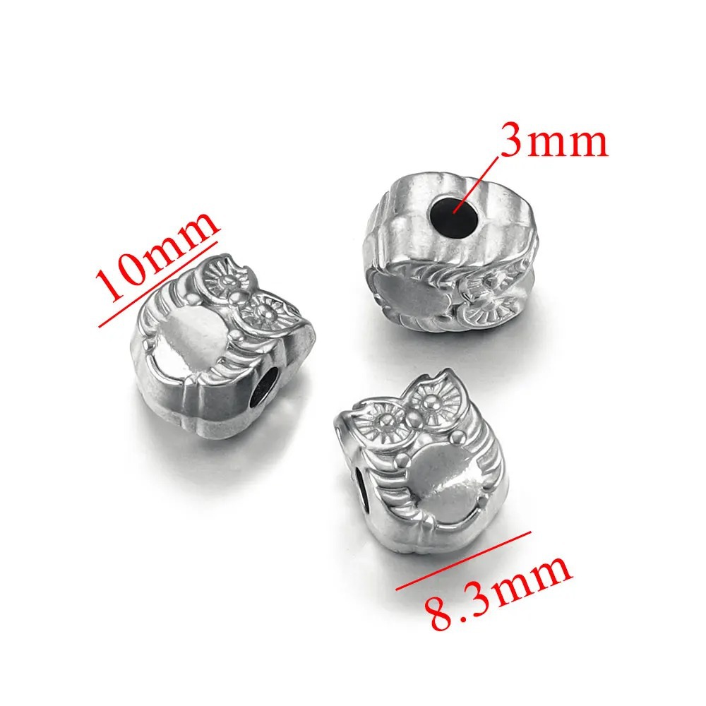 Acero de titanio fundido amor amor intercalador accesorios de joyería pulsera cuentas arco cuentas de cráneo accesorios de joyería DIY