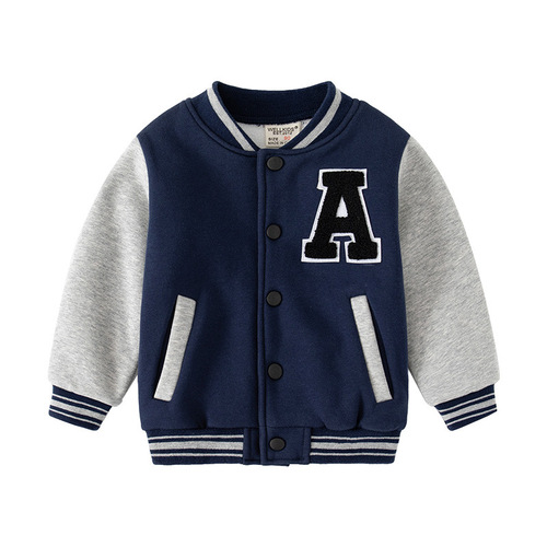 Men's Baseball Warm Coat for Autumn , Korean Style Casual Padded Baseball Jacket, Loose and Comfortable Casual Jacket