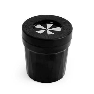 Car Ashtray, Desktop Ashtray, Car Trash Can with Smoke Extinguishing Ring, Rotating Lid, Car Garbage Container to Prevent Ash from Flying (Car ashtray) - yg08-black-ashtray-with-smoke-extinguishing-ring-658290