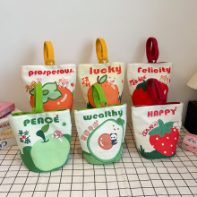 原创卡通帆布水桶包满月宴伴手礼布袋外出妈咪包幼儿园可爱小拎包