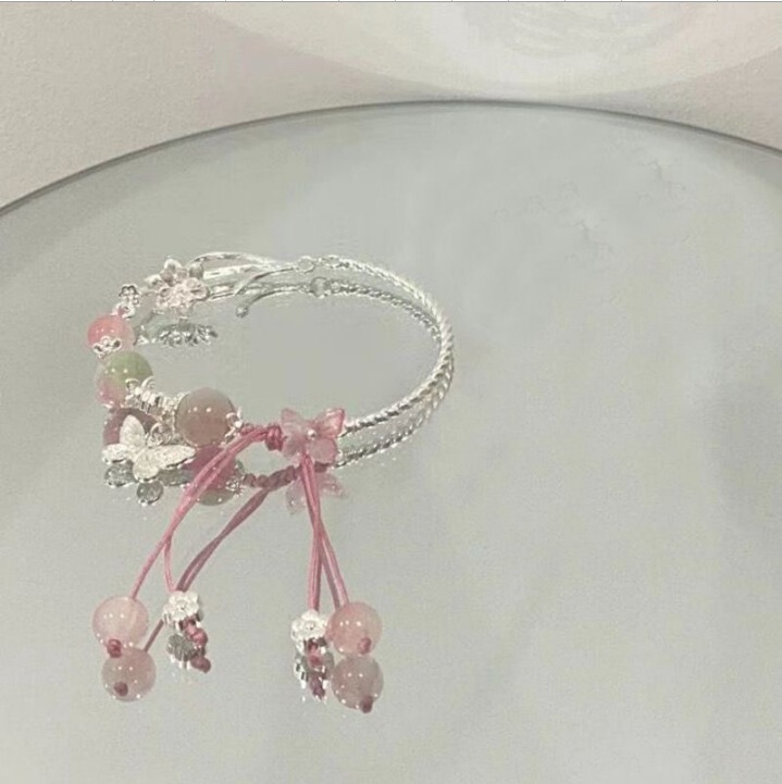 【ブレスレットコレクション】売れ筋人気蝶花柄ブレスレットニッチスターデザインフォレストスタイル万能ブレスレットブレスレット|undefined