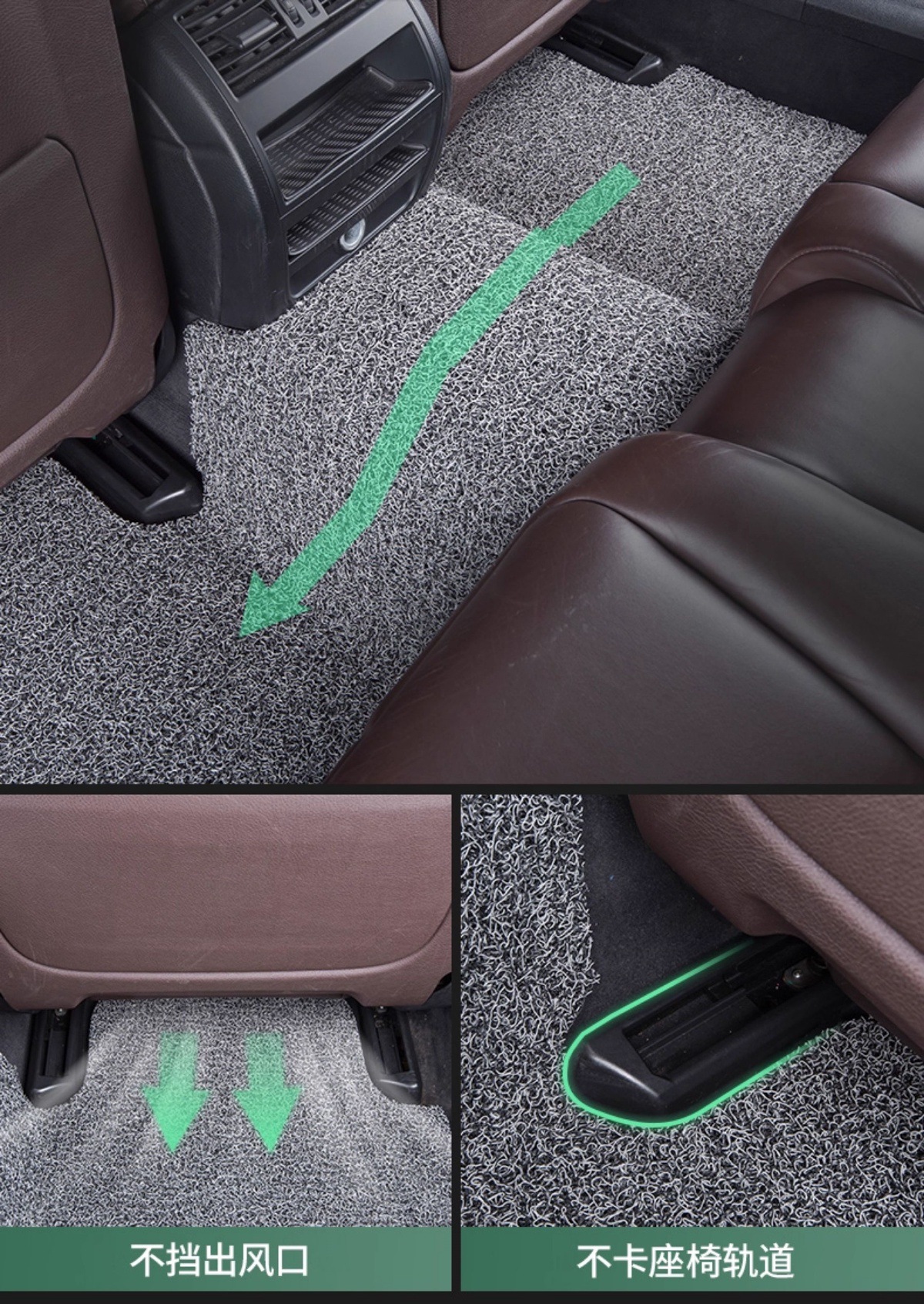 Suitable for Toyota Sienna 2005-2026 Wire Ring Floor Mats, Waterproof, Durable, Non-Slip and Wear-Resistant Car Floor Mats
