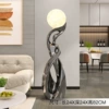 Ladies floor-standing ornaments-electroplating grey/height 82cm