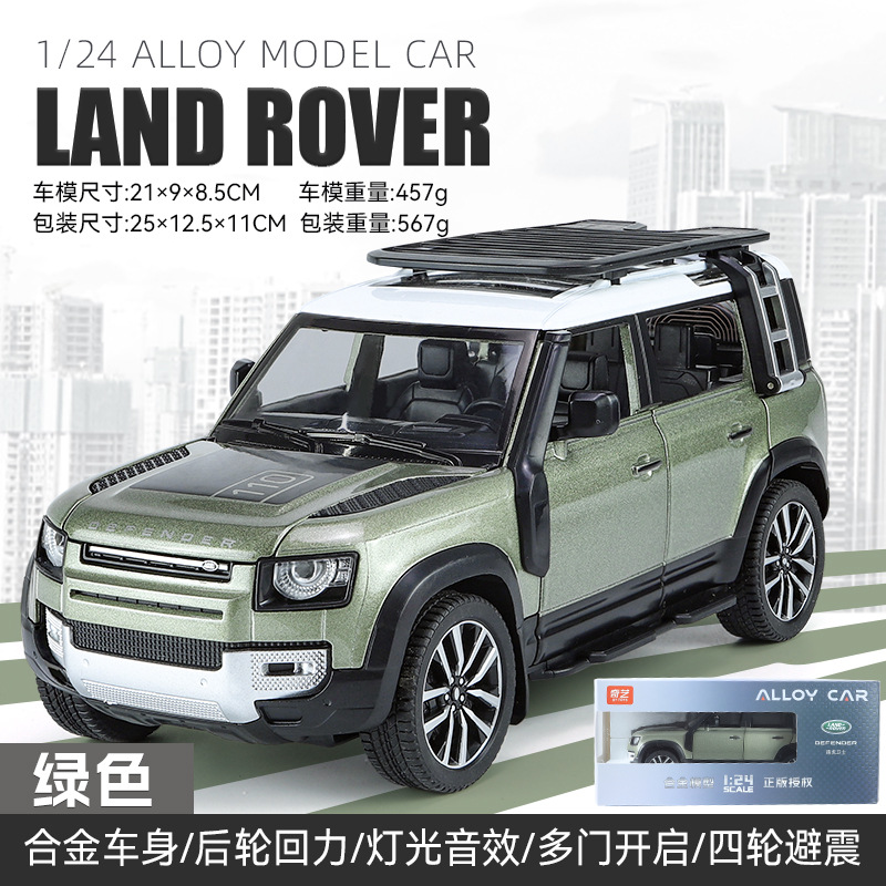 1:24 Land Rover Defender-Caja-Verde