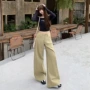 高腰美式宽松复古牛仔裤
