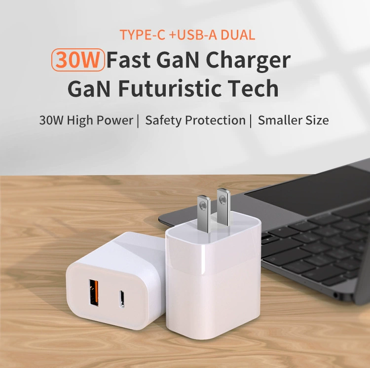 Зарядное устройство American PD30W, сертификация UL/ETL, быстрая зарядка, многоразрядное одновременное зарядное устройство для планшетов и мобильных телефонов, кросс-बорд