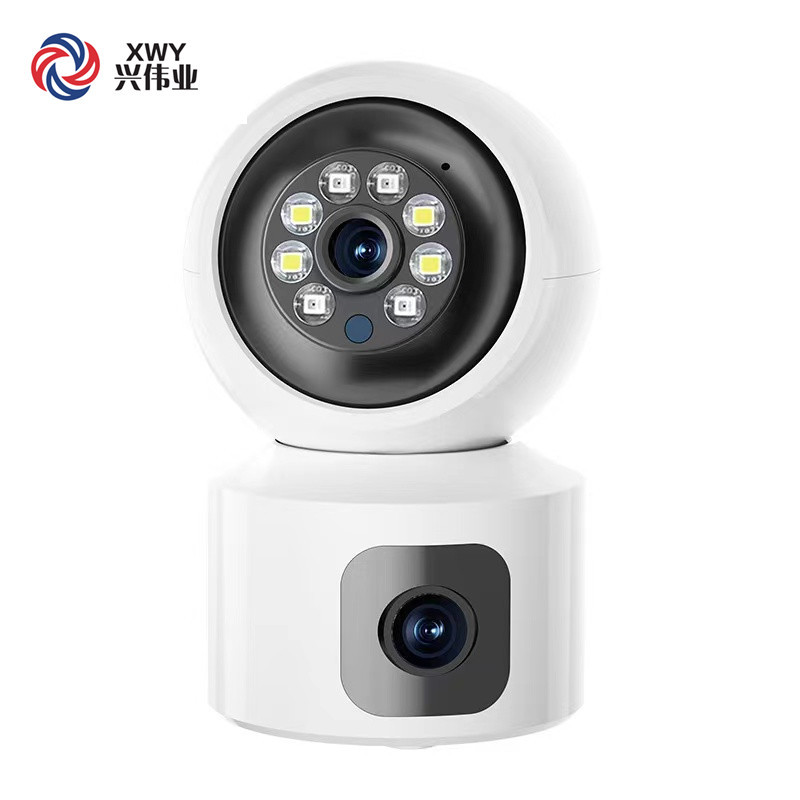 V380双镜头联动4G智能监控高清夜视全彩wifi双目无线监控摄像机