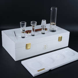 厂家K9水晶玻璃12轴白酒杯套装分酒器小杯子酒具酒厂拌手礼品商务