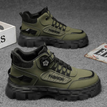 2025秋季马丁靴男鞋中帮休闲运动户外登山男士防水防滑增高马丁靴