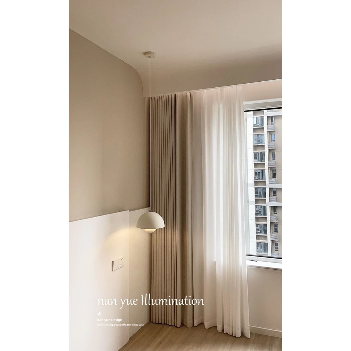 Bóveda de cama de dormitorio, lámpara de pared, protección ocular, sala de estudio, pared de fondo, nórdico, ambiente de estilo crema francés minimalista moderno