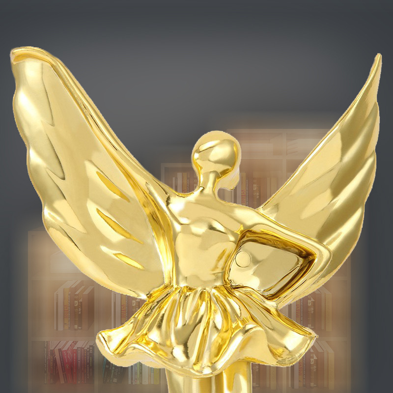 Trofeo de baile de vela Ángel hombre dorado medalla Oscar escuela al por mayor institución de entrenamiento baile medalla de competencia