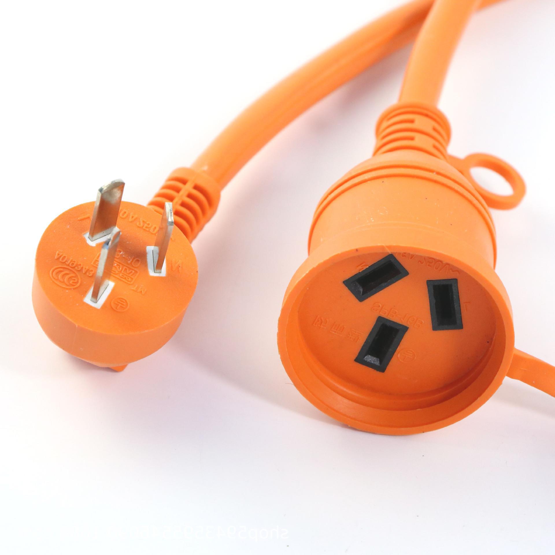 批量推荐国标插头防水插座电源线 大国标三芯电线 国内母座延长线