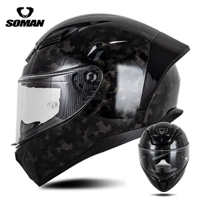 Motosiklet kaskı (dəbilqə): Seasons Motorcycle Riding Electric Car - leopard-print-carbon-fiber-pattern-s