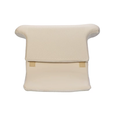 Waist support memory foam cushion car - adjustable-lumbar-off-white