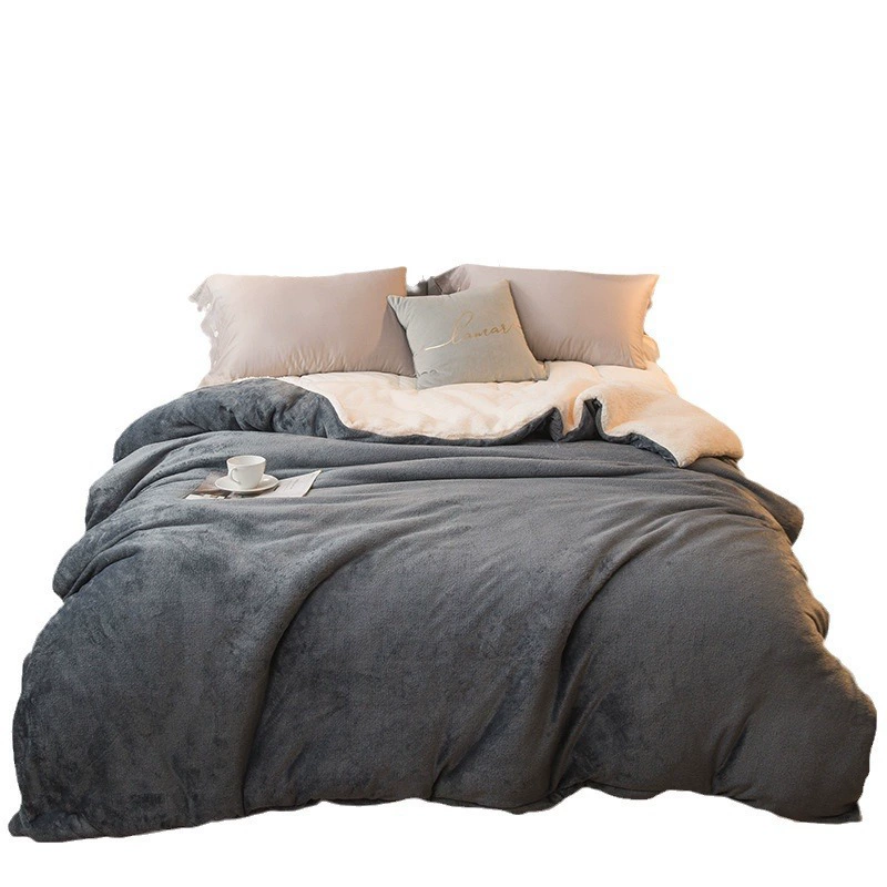 Утолщенное тёплое одеяло Milk velvet Ferry lamb velvet многофункциональное quilt-плед 150X200X230
