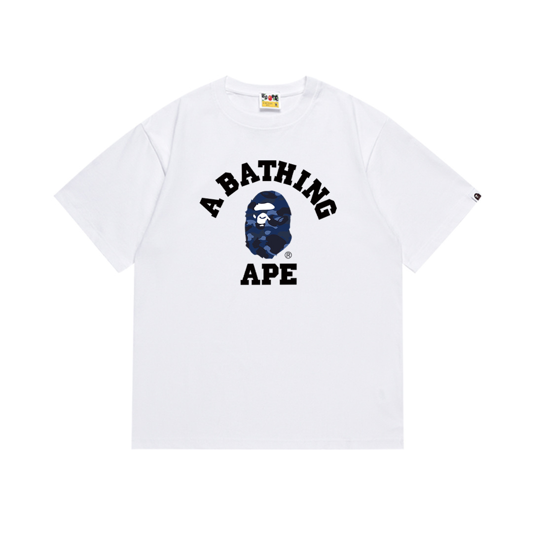 BAPE ABC Camo College T-shirt White Blue