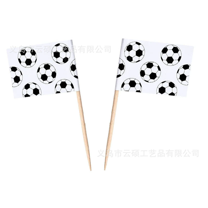 Футбол зубочистка флаг Футбольная тема День рождения украшение зубочистка Флаг Футбол Баскетбол Футбол зубочистка флаг