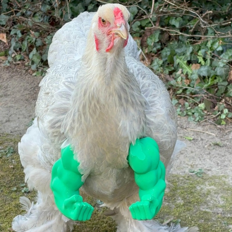 跨境爆品Creative Green Giant arm 3D打印恶搞宠物道具挂脖手臂|undefined
