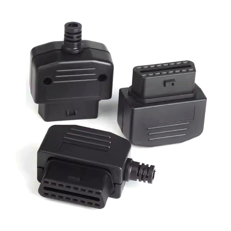 Автомобильный женский диагностический интерфейс OBD2, разъем OBD, корпус OBD2 в сборе, боковая розетка