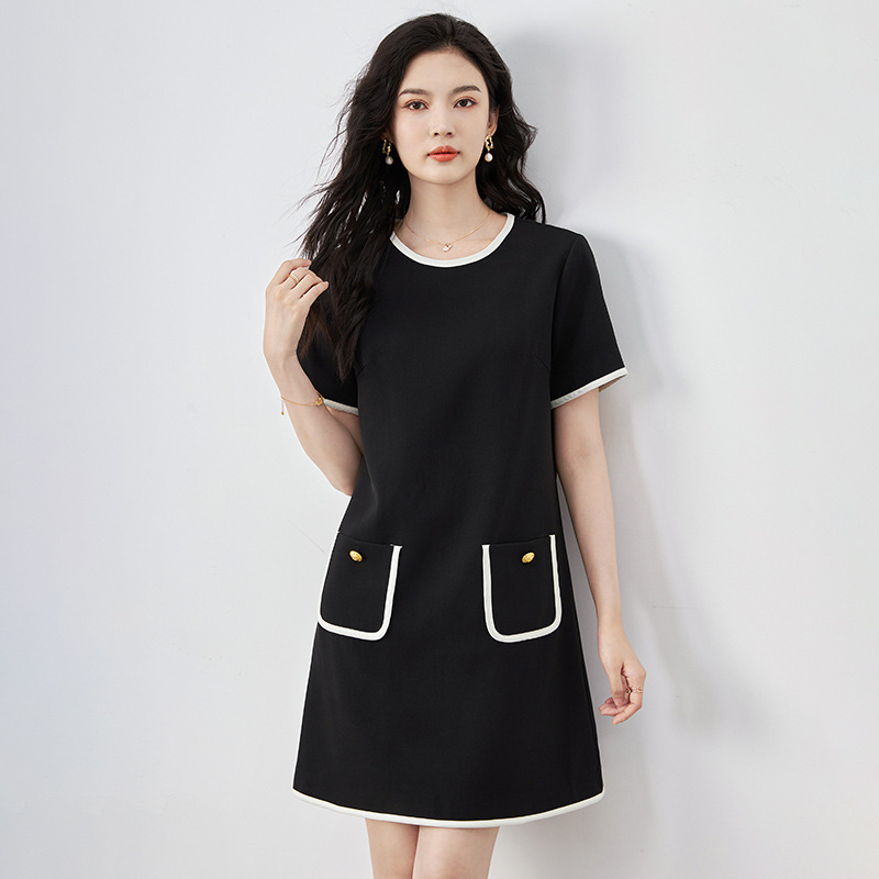 Đầm suông nữ midi tay ngắn họa tiết hoa nhí — 2415613 - Hạnh chi tiết 5