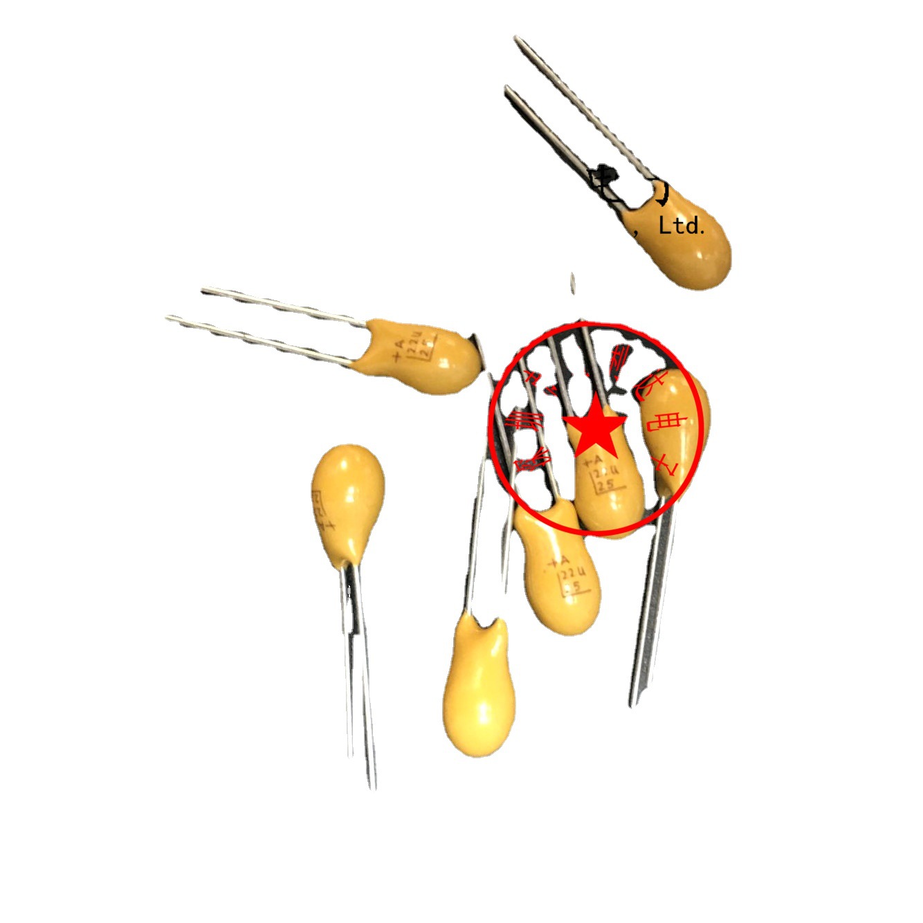 CA42 直插钽电容胆电容25V 22UF 226 25V22UF 25V226原装现货